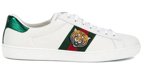 gucci ace tiger hang|Gucci ace embroidered tiger.